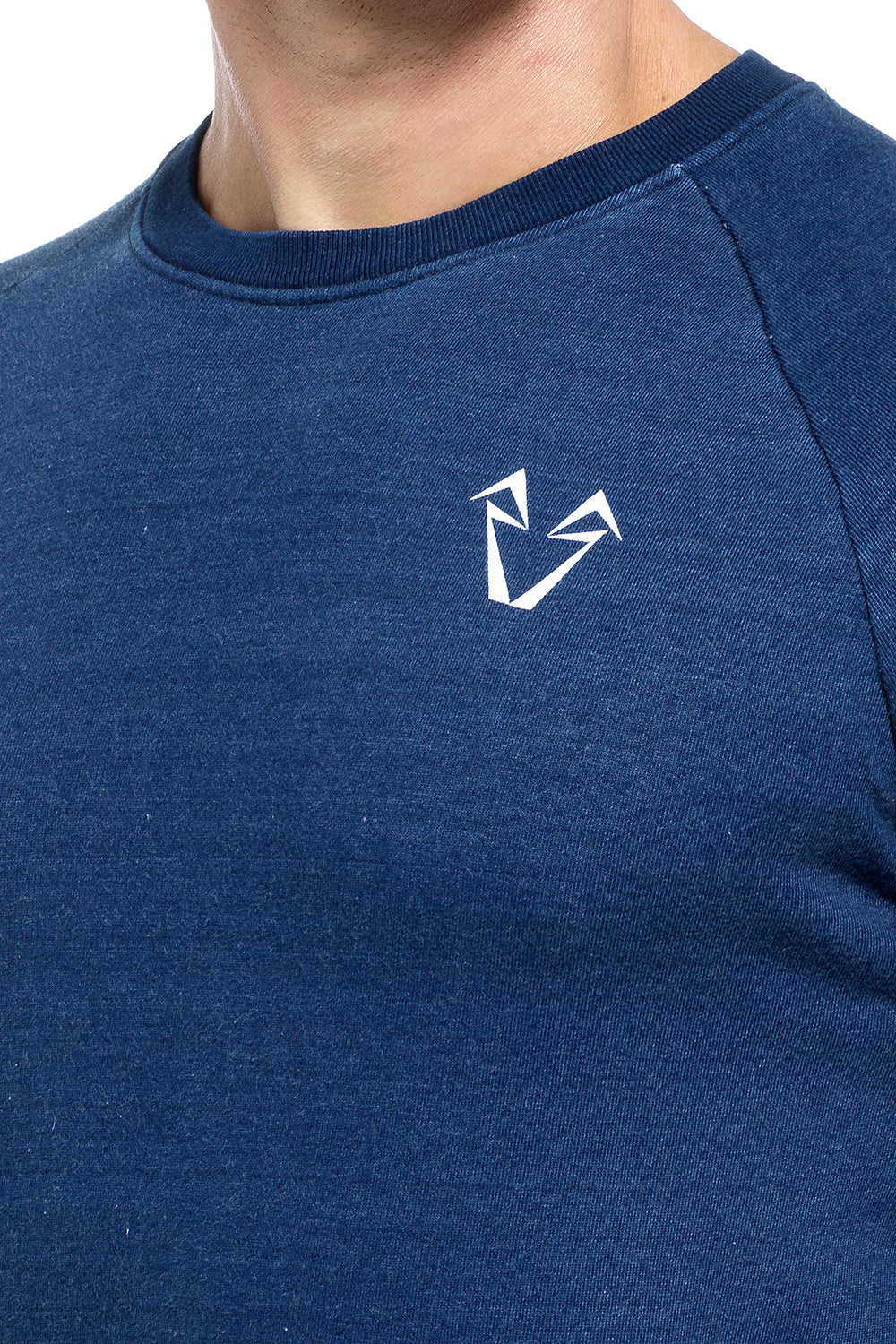 Muscle Fit Denim Sweatshirt