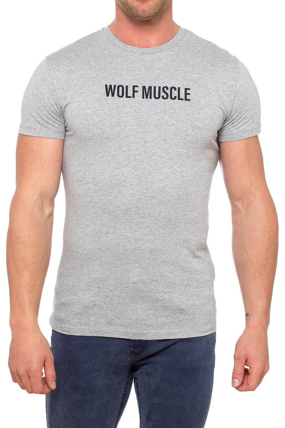 Grey Muscle Fit T Shirts