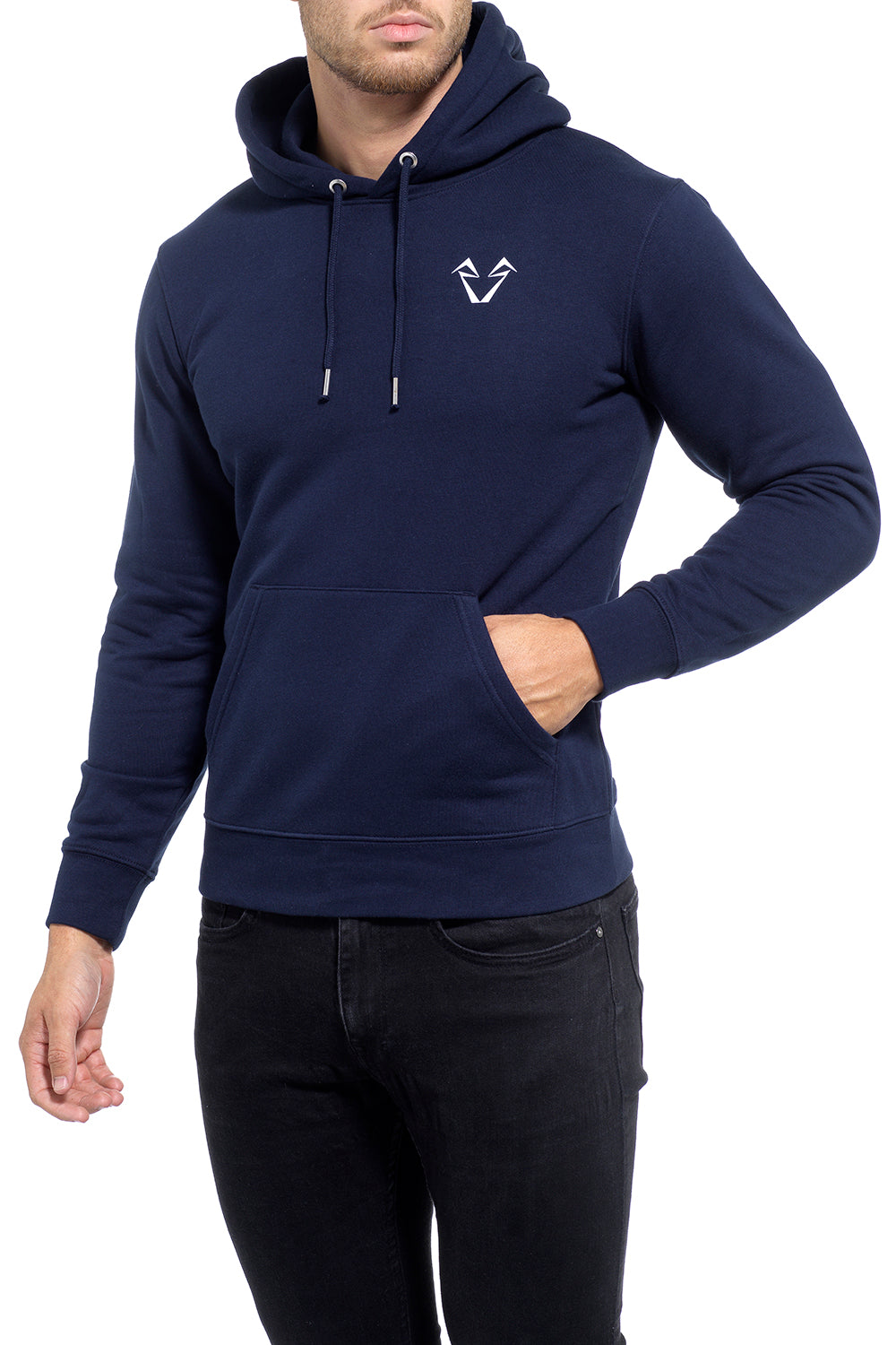 Navy Muscle Fit Hoody