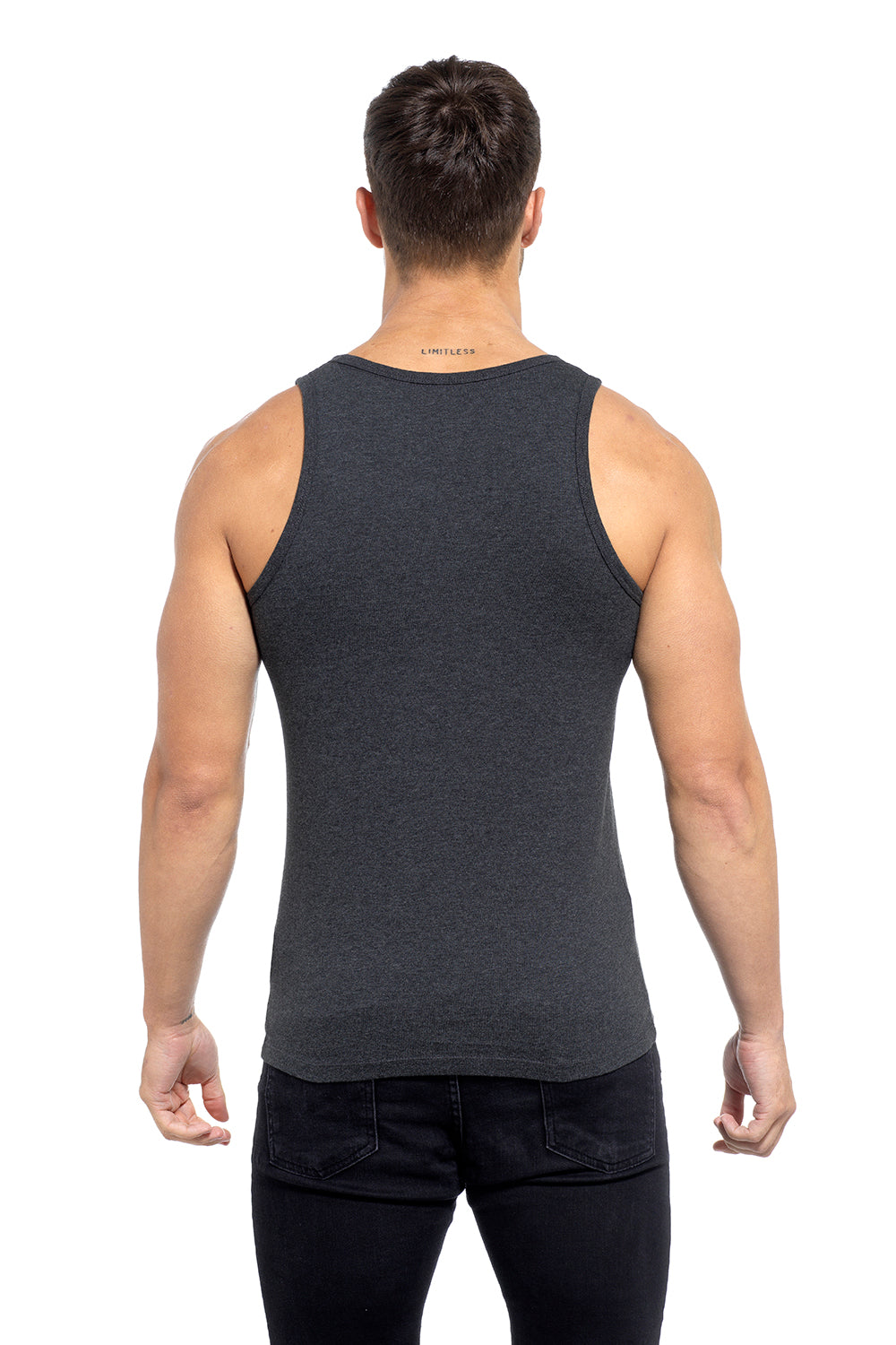 Mens Muscle Fit Grey Vest