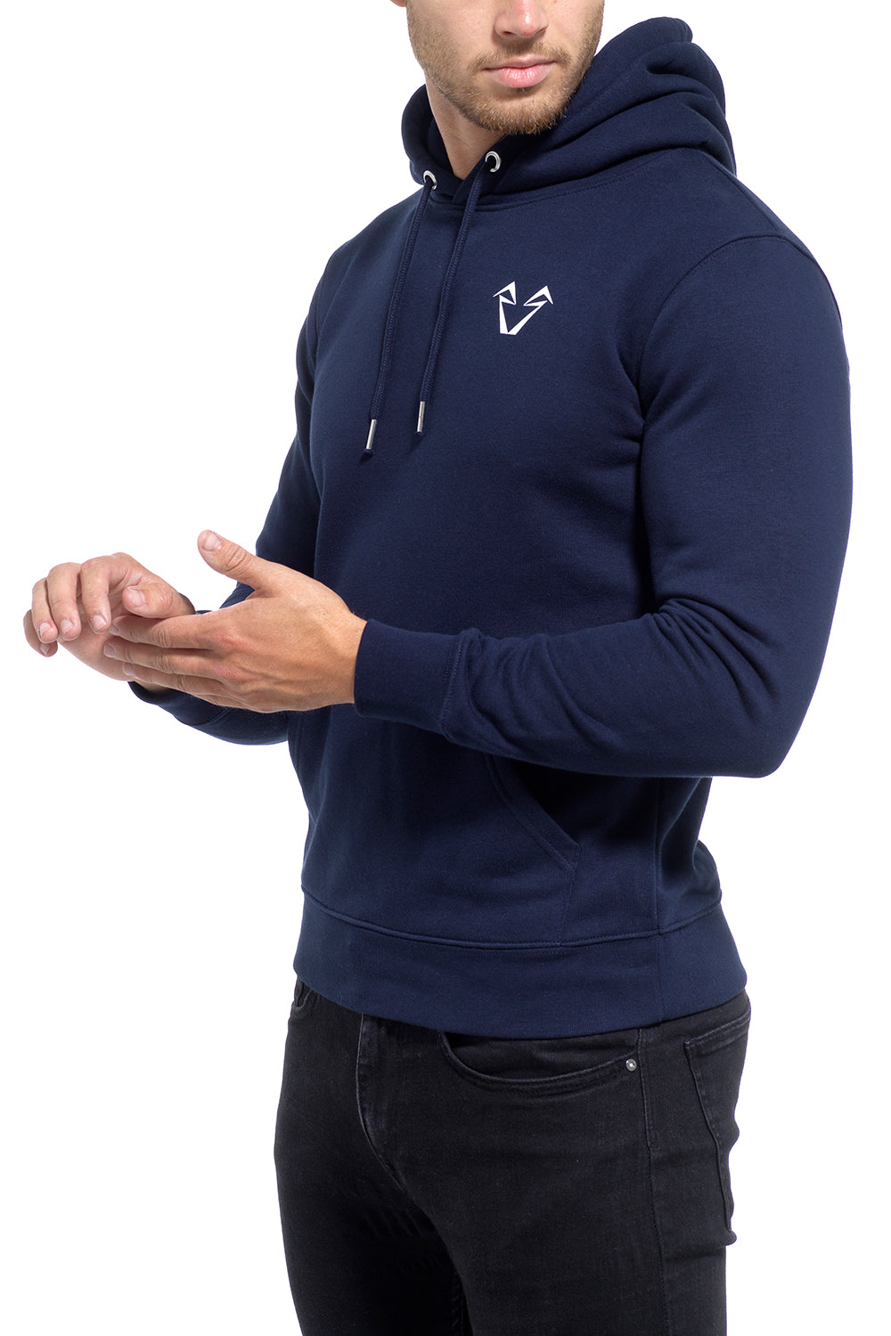 Navy Muscle Fit Hoody
