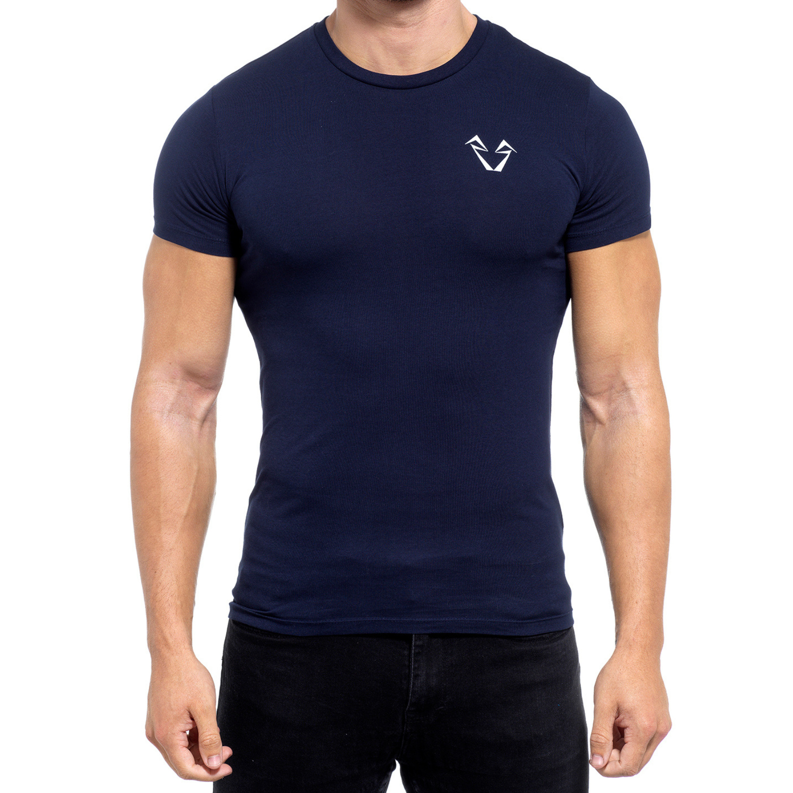 Mens Navy Muscle Fit T Shirts