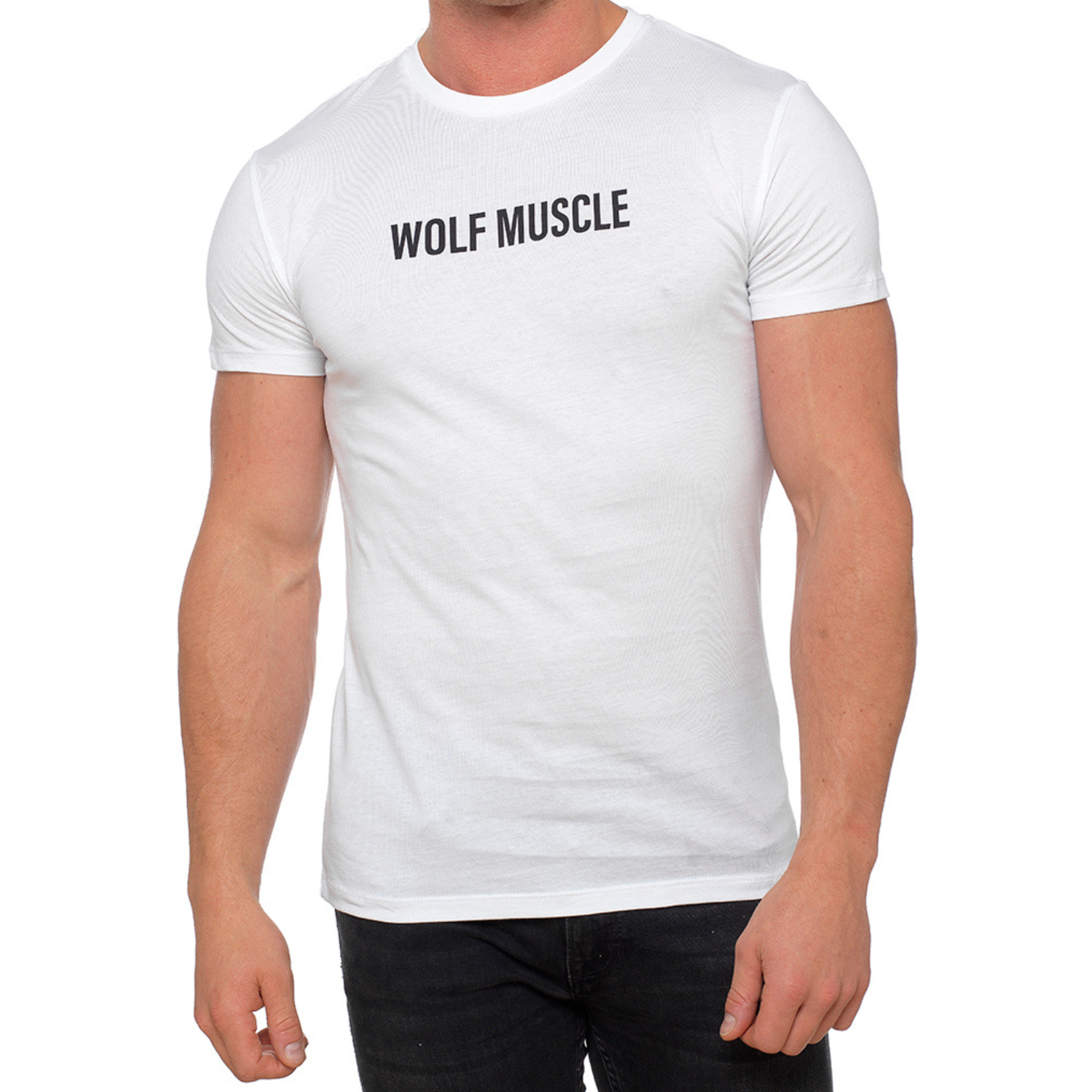 Mens Muscle Fit White T Shirts