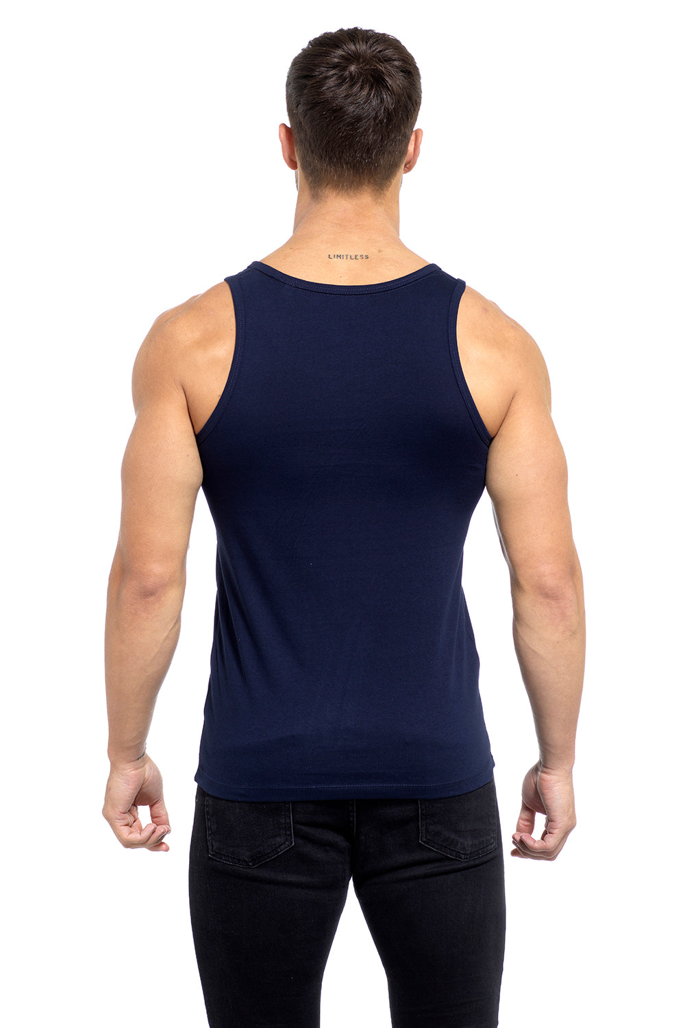 Navy Mens Muscle Fit Vests