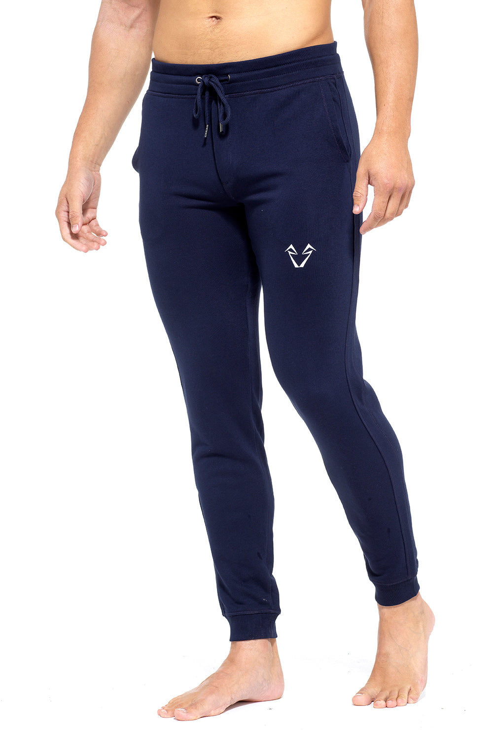 Mens Muscle Fit Navy Joggers