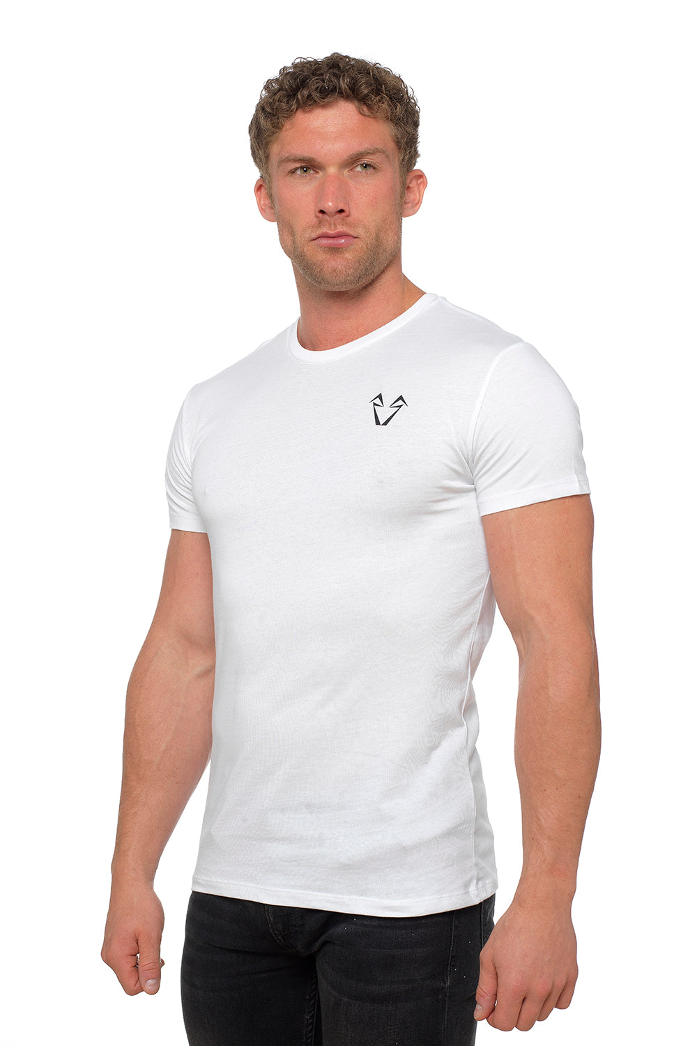 Mens Muscle Fit White T Shirt