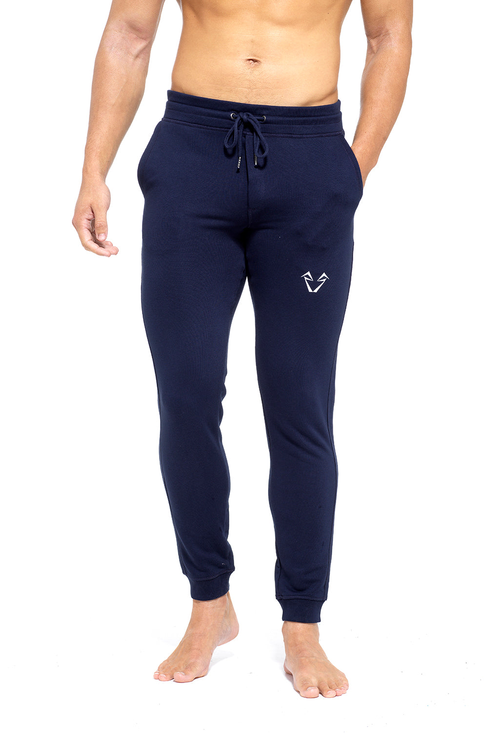 Muscle Fit Jogger Pants in Navy