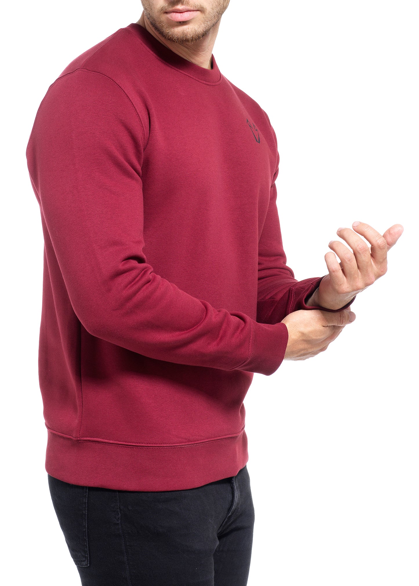 Muscle Fit Burgundy Sweatshirts 