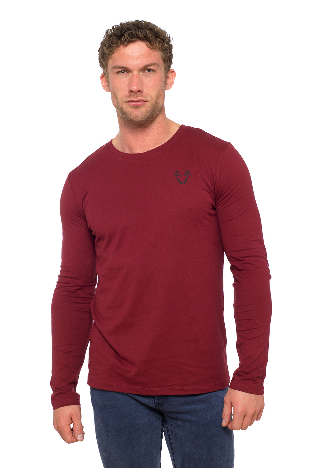 Mens Black Muscle Fit Long Sleeve T Shirts