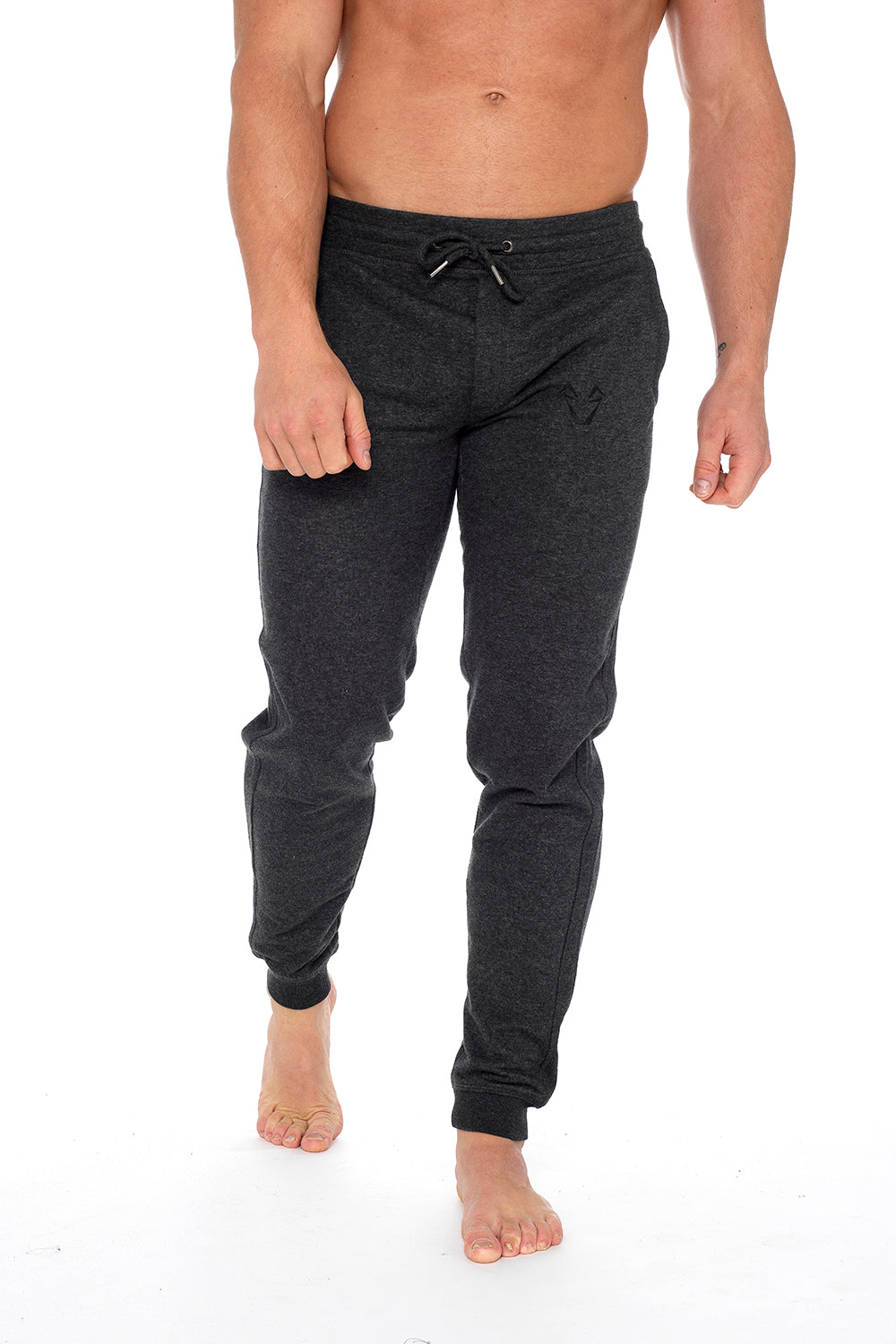 Mens Muscle Fit Grey Jogger Pants