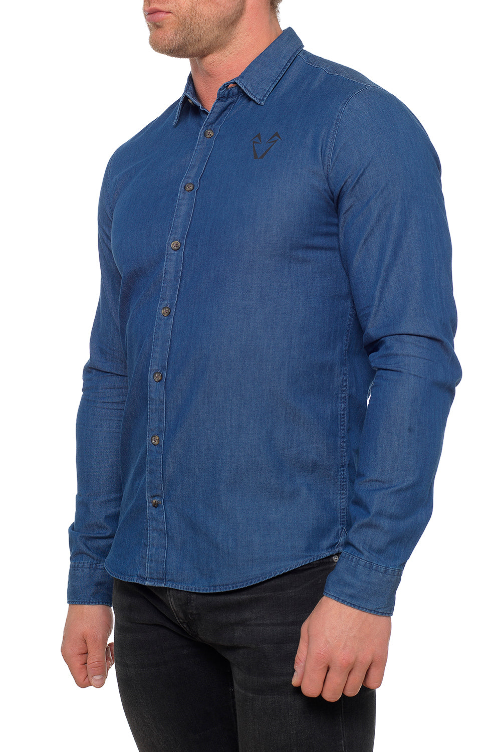 Prestige Muscle Fit Denim Shirt