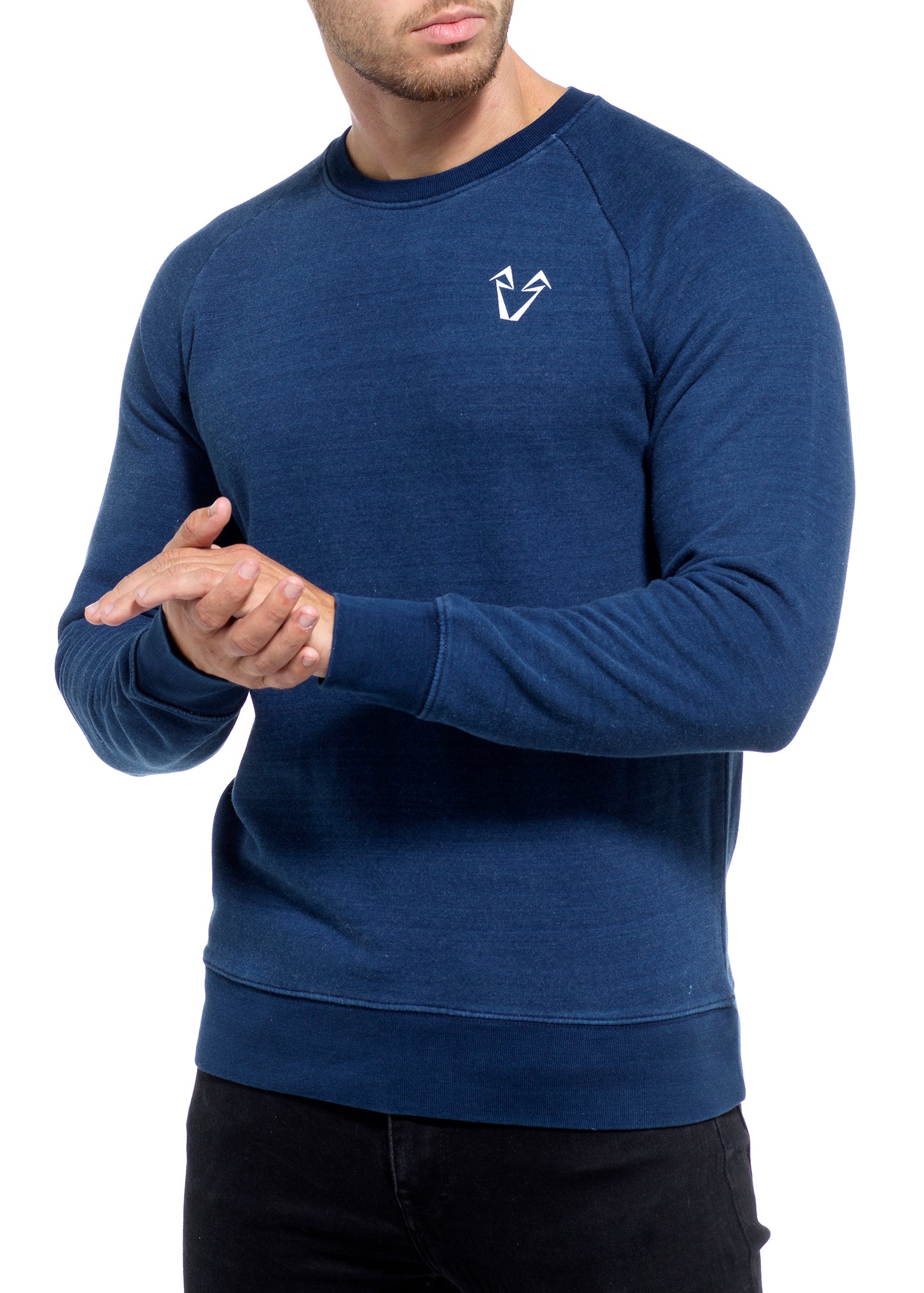 Muscle Fit Denim Sweatshirt