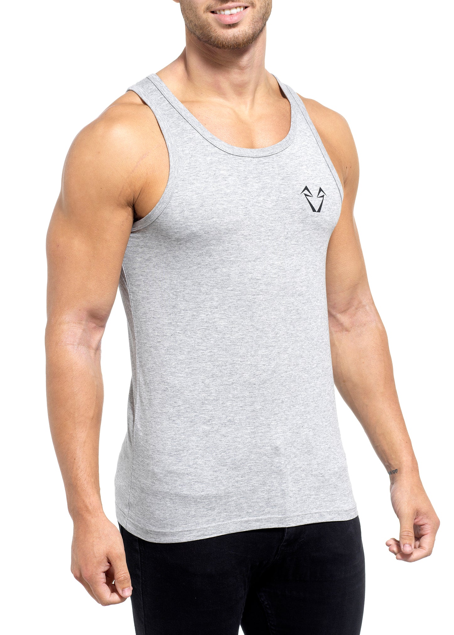 Mens Muscle Fit Grey T Shirts