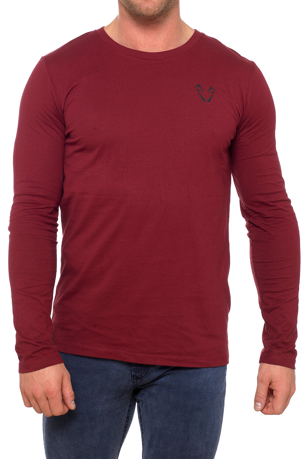 Mens Muscle Fit Burgundy T-Shirt