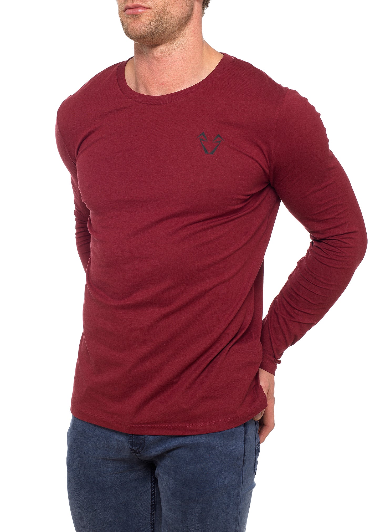 Mens Muscle Fit Burgundy T-Shirt