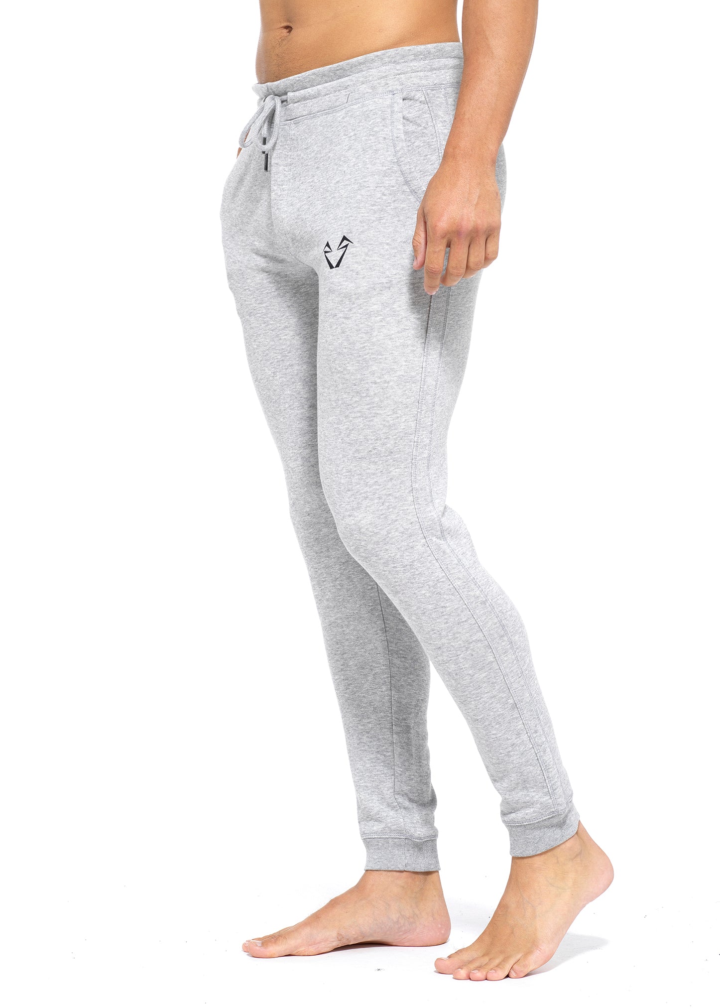Mens Muscle Fit Grey Joggers