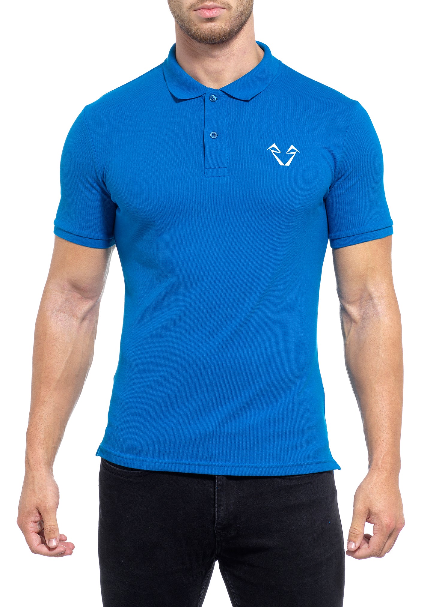 Mens Muscle Fit Royal Blue Polo Shirts