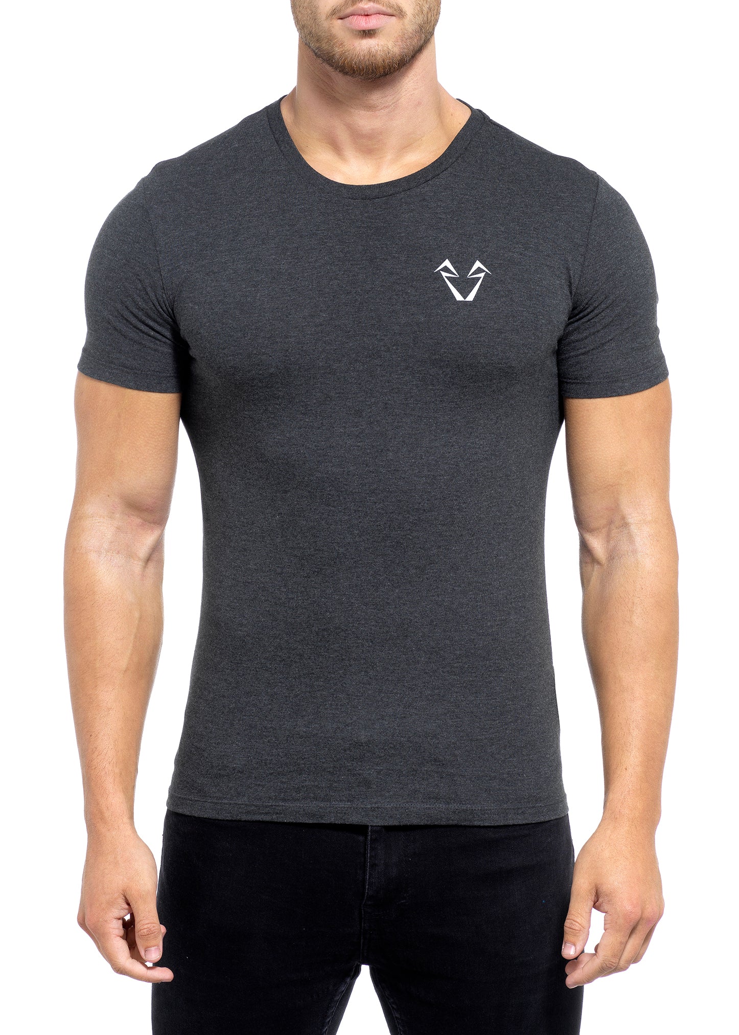 Mens Grey Muscle Fit T Shirts