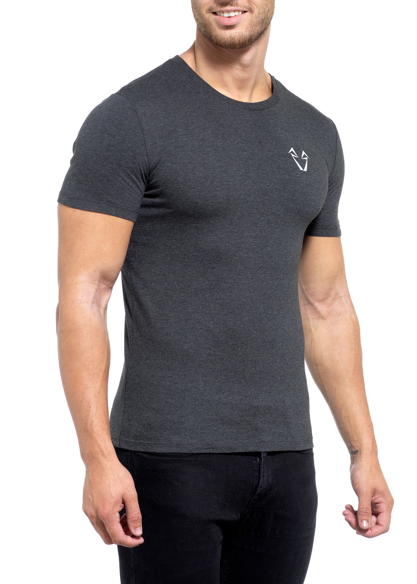 Mens Muscle Fit Grey T Shirt