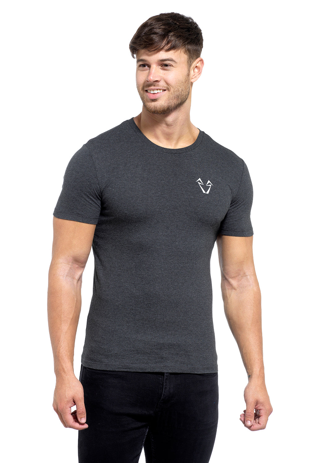 Grey Muscle Fit Tees