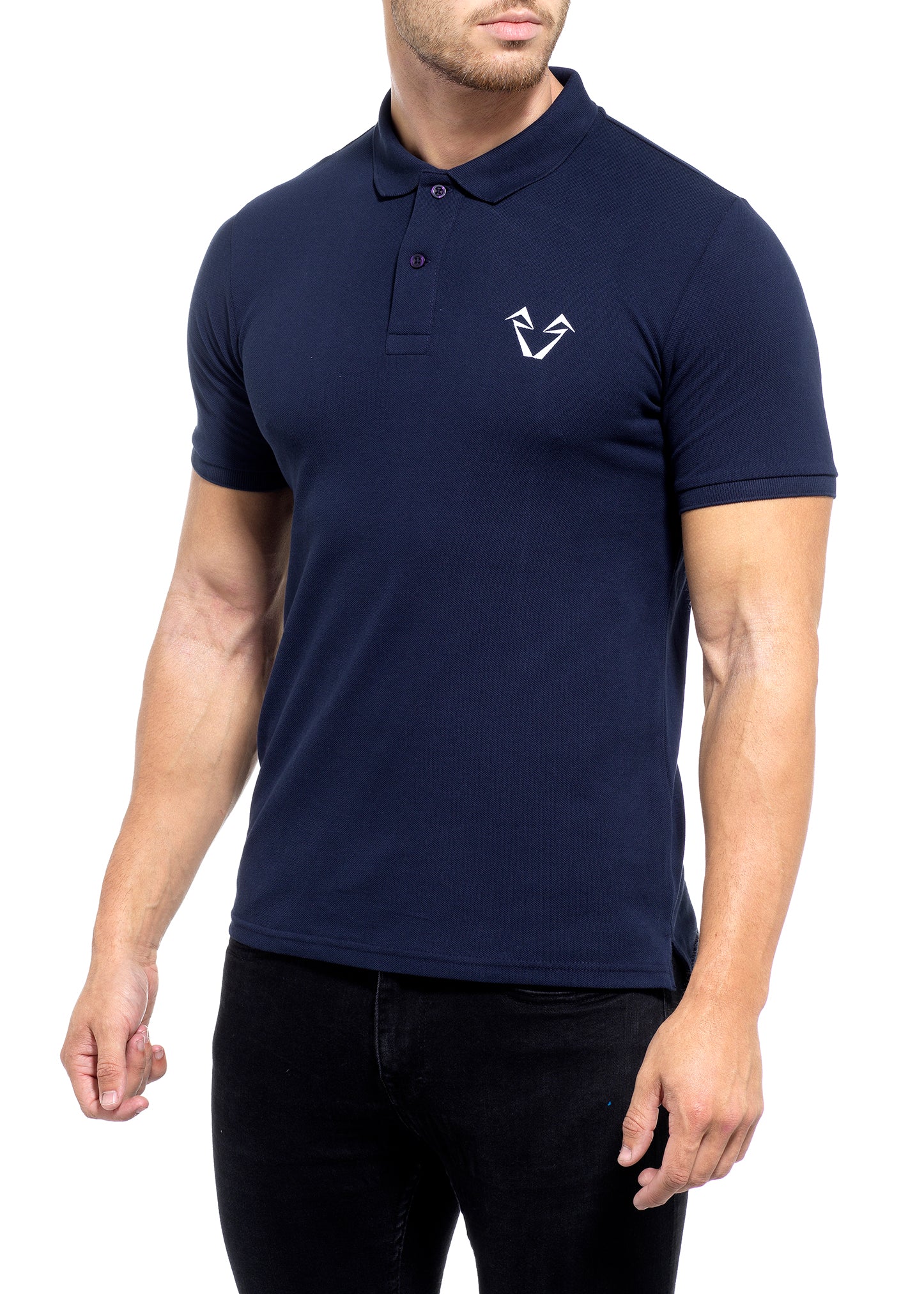  Navy Muscle Fit Polos