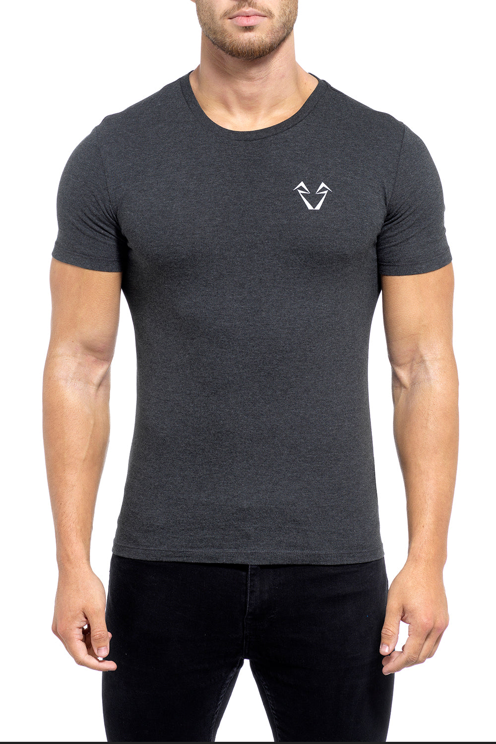 Mens Grey Muscle Fit T Shirts