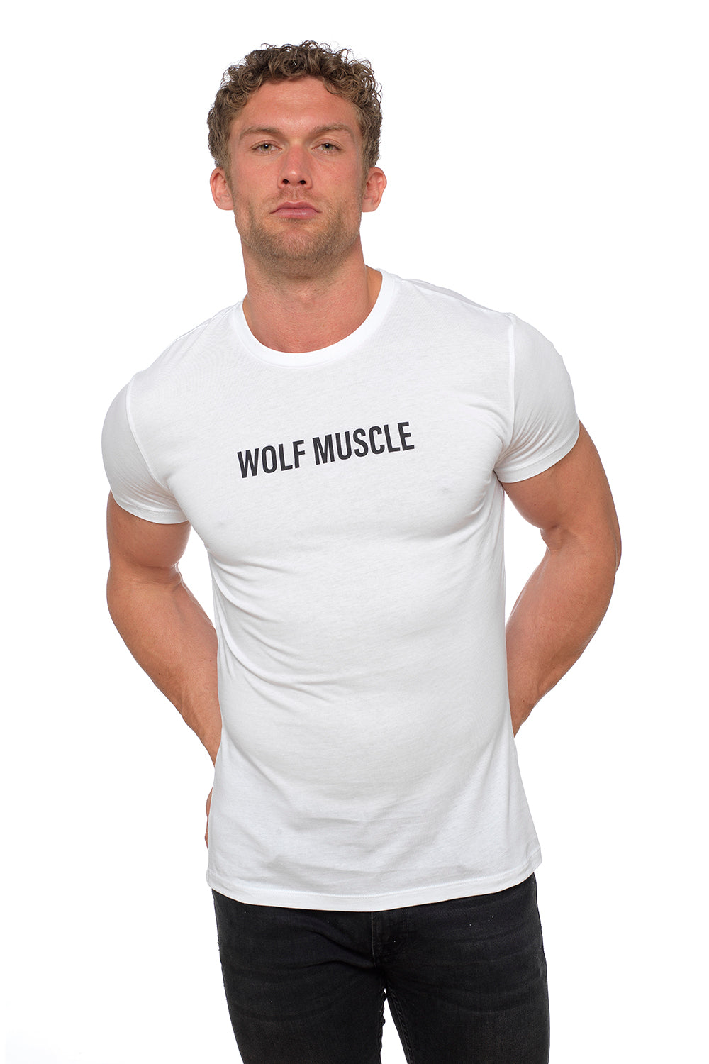 Mens Muscle Fit White T Shirts