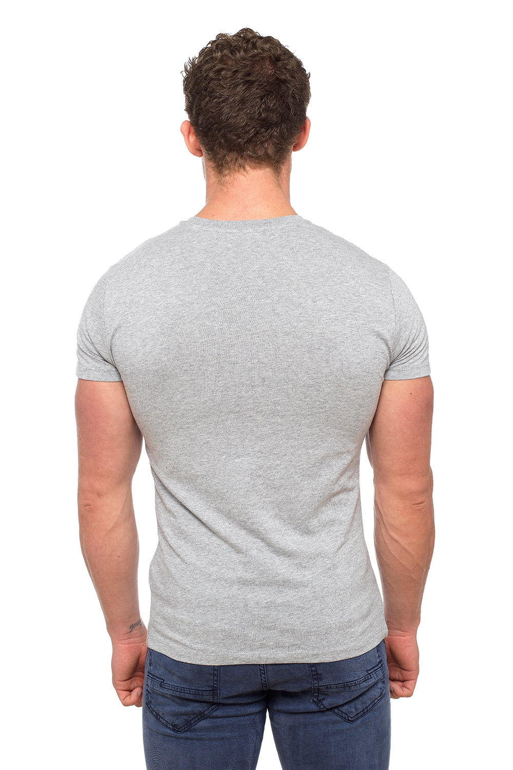 Mens Muscle Fit Grey T Shirt