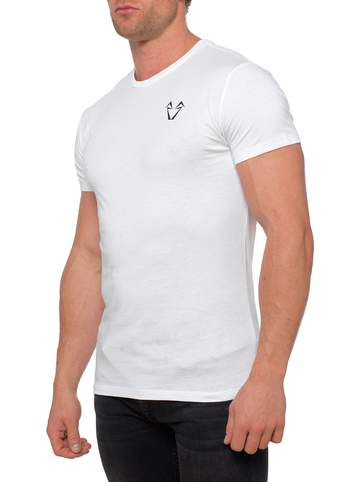 Mens Muscle Fit White T Shirt