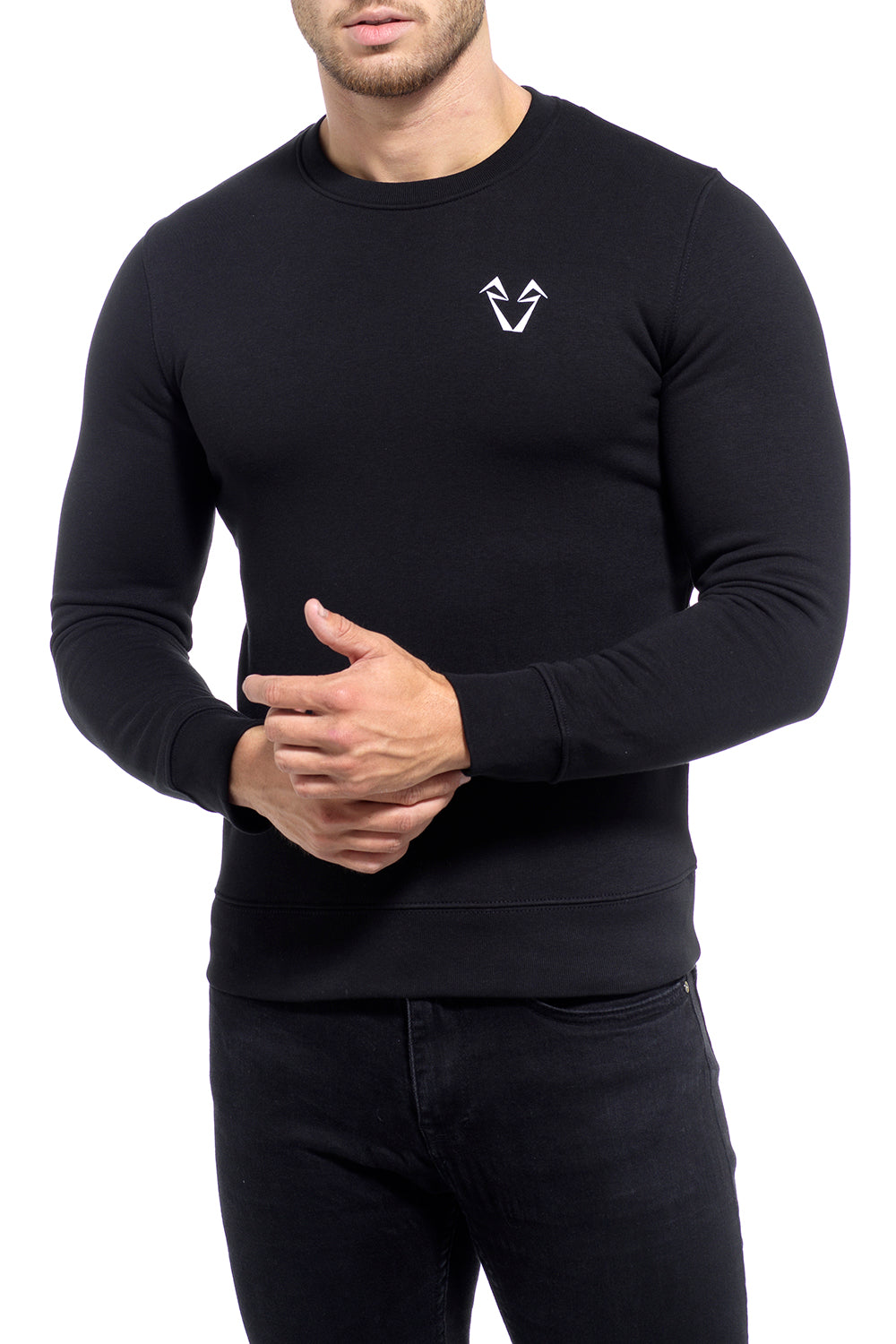 Black Muscle Fit Sweatshirt