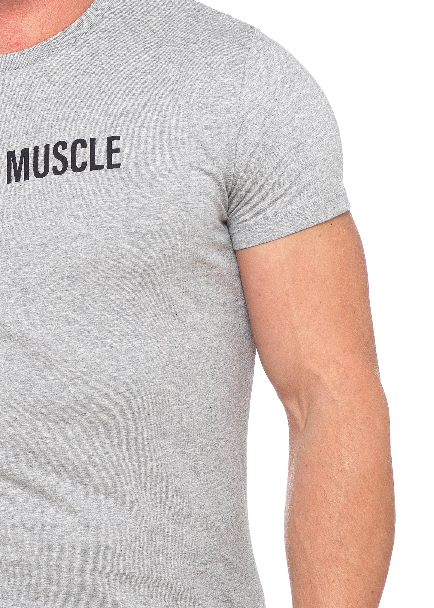 Grey Muscle Fit T Shirts