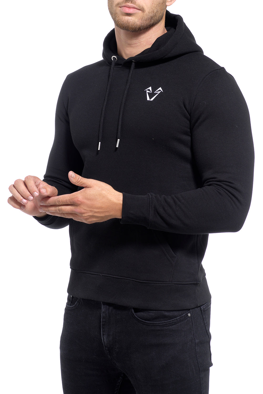 Mens Black Muscle Fit hoodies