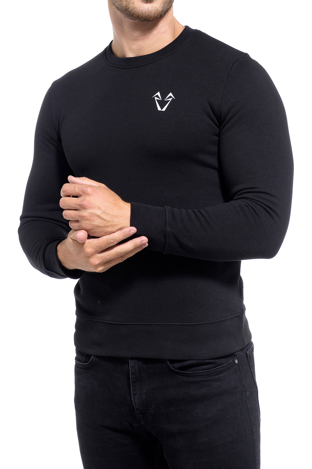 Mens Muscle Fit Sweatshirt Black