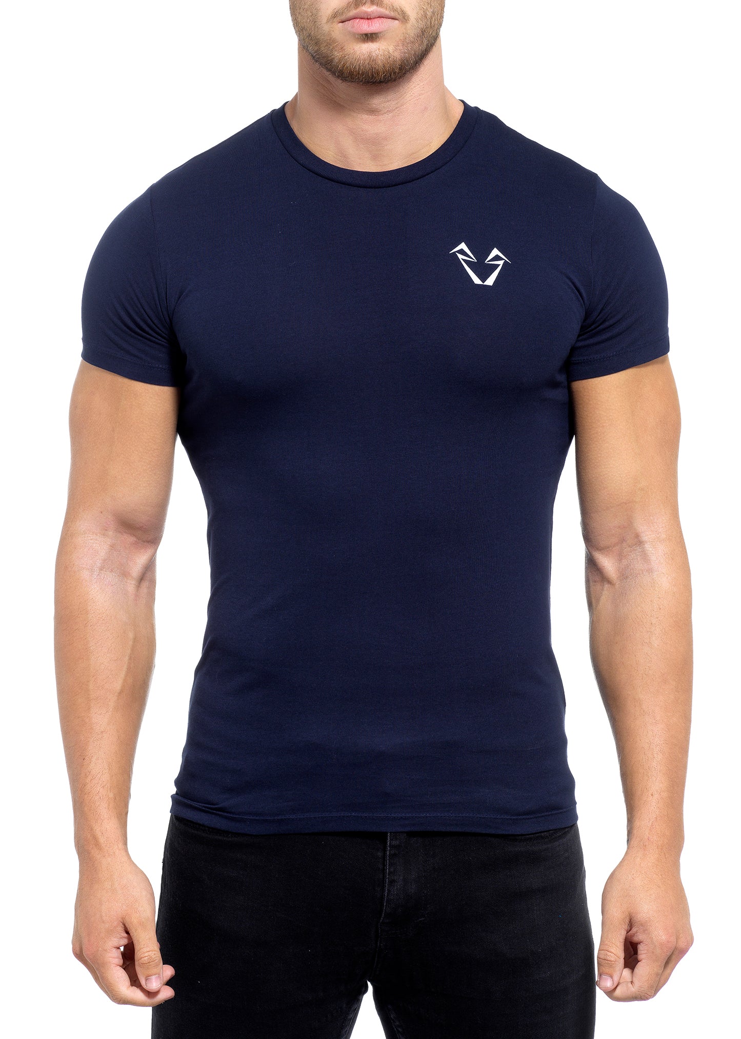 Mens Navy Muscle Fit T Shirts