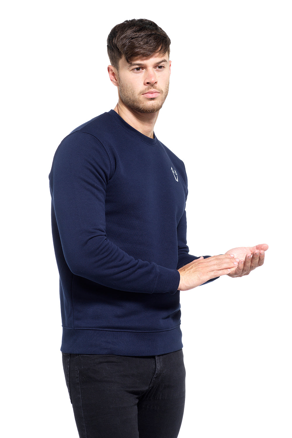 Mens Muscle Fit Sweatshirt in Navy