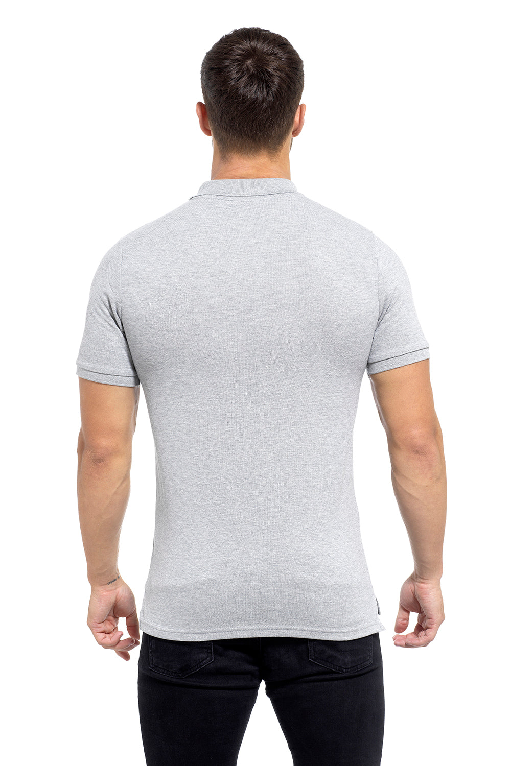 Pro Muscle Fit Polo Shirt - Heather Grey