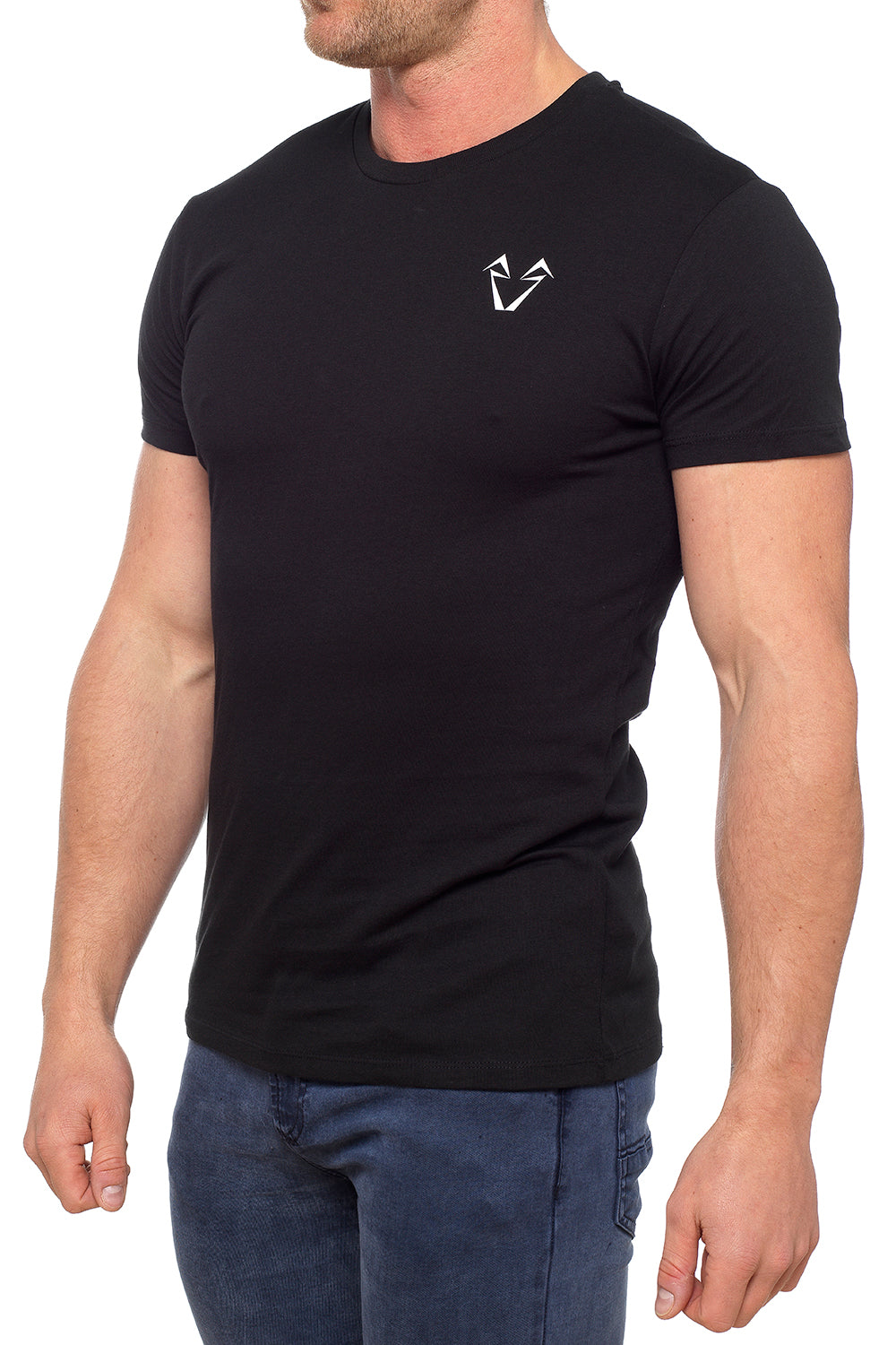 Mens Black Muscle Fit T Shirts