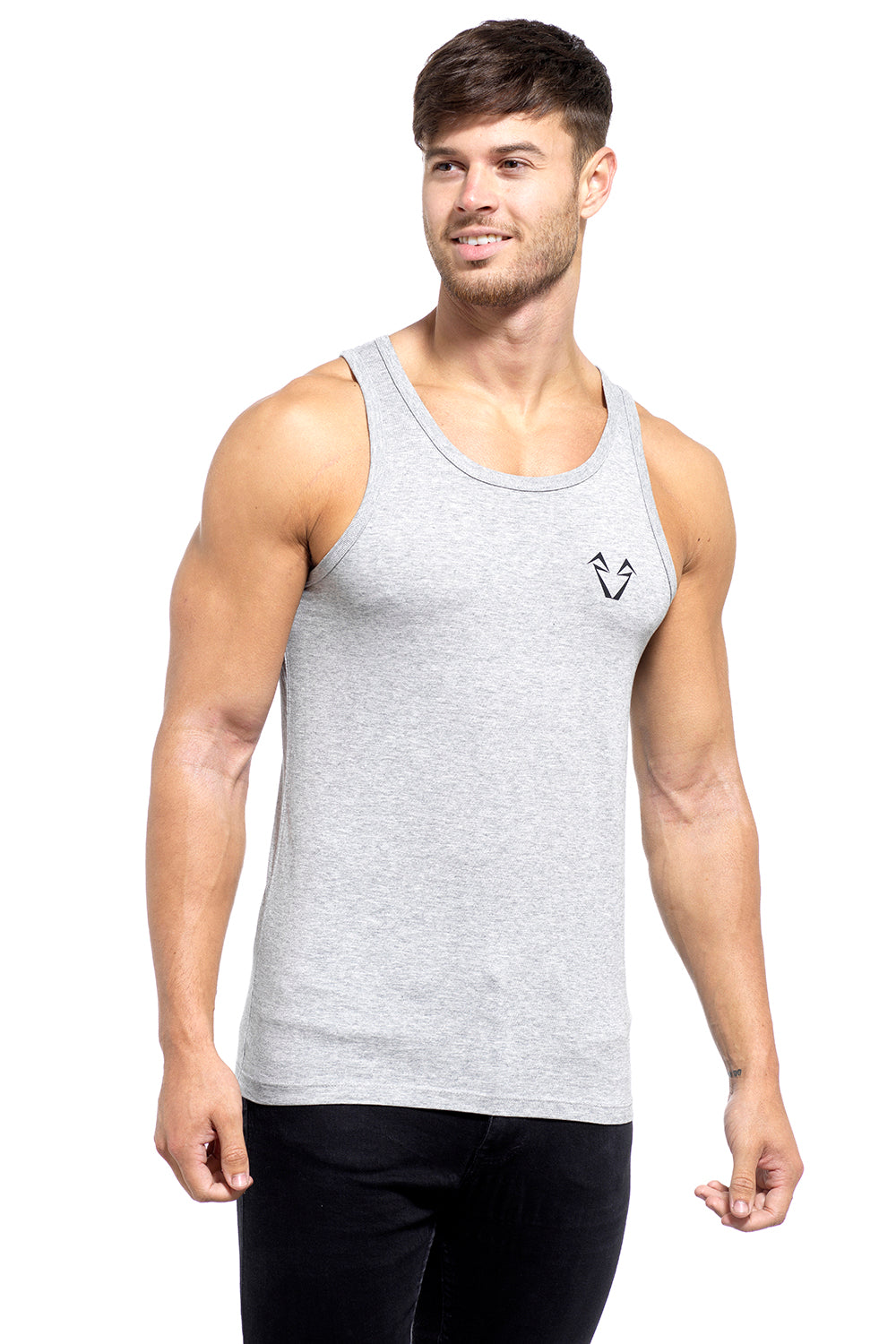 Grey Muscle Fit T Shirts