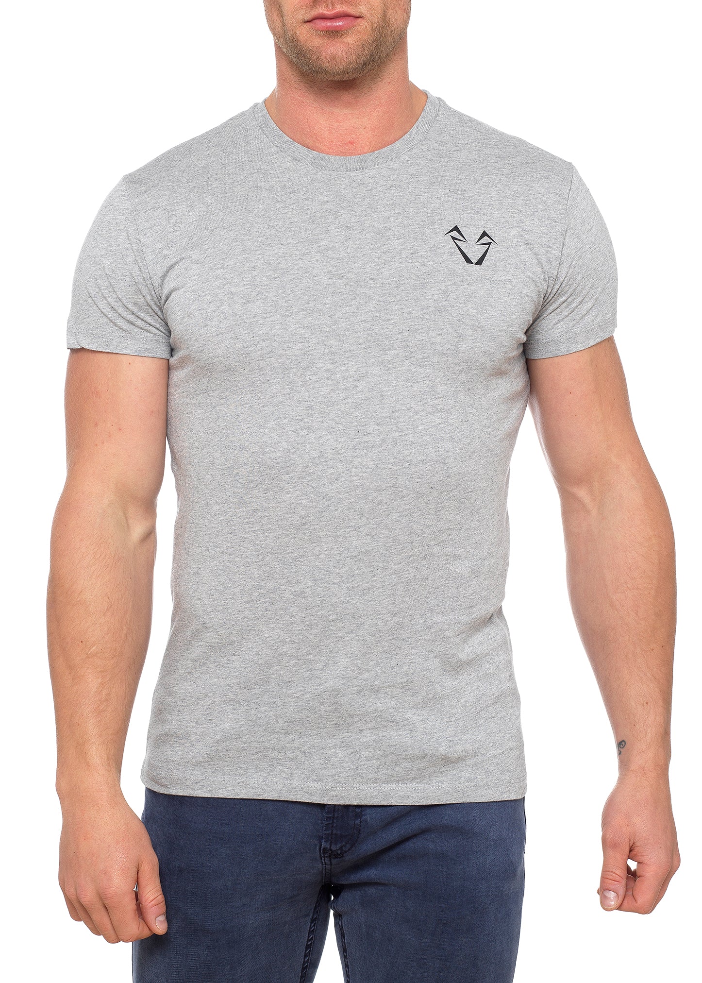 Mens Grey Muscle Fit T Shirts