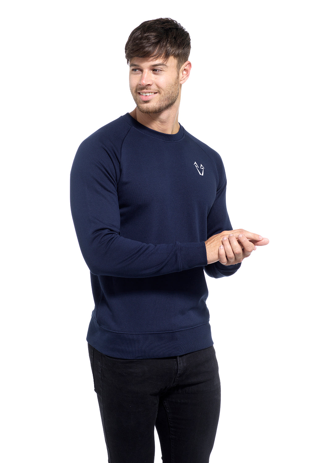 Mens Muscle Fit Navy Sweatshirts