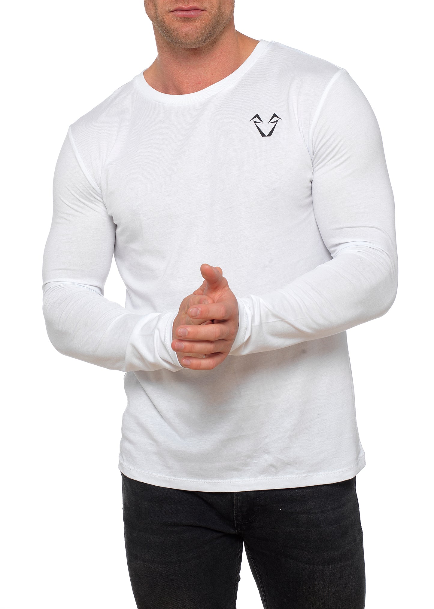 Mens white fitted T Shirt