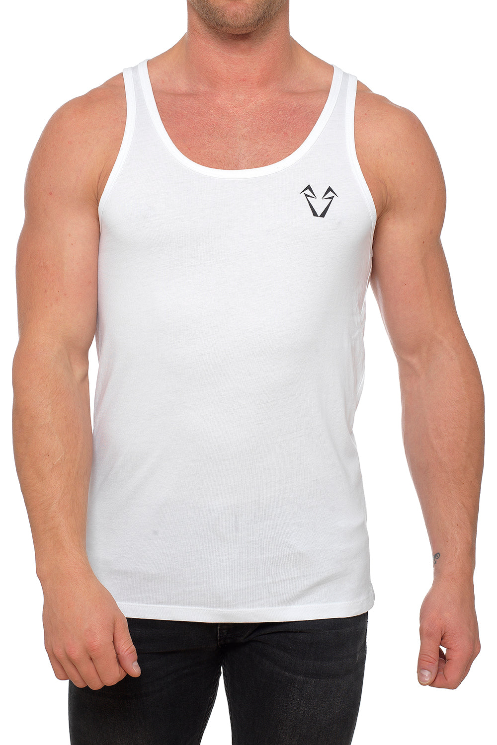 Muscle Fit White Vests