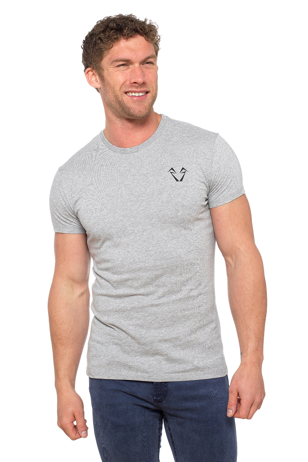 Mens Muscle Fit Grey T Shirts