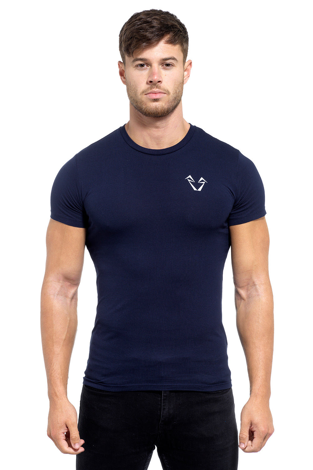 Mens Navy Muscle Fit T Shirts