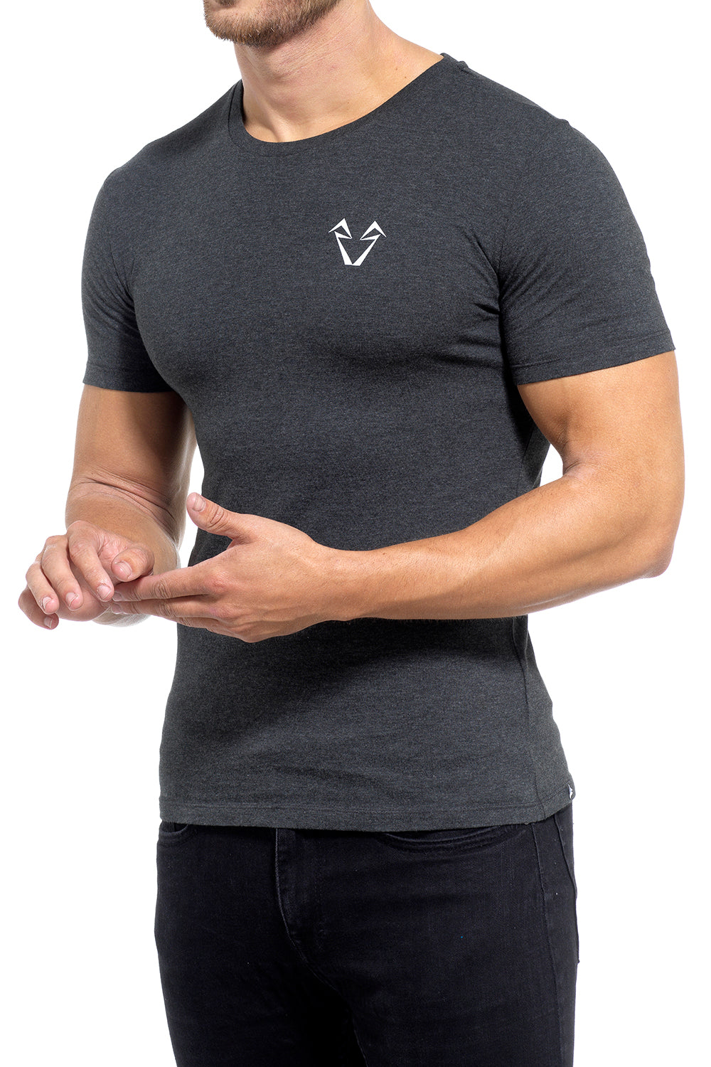 Mens Muscle Fit Grey T Shirt